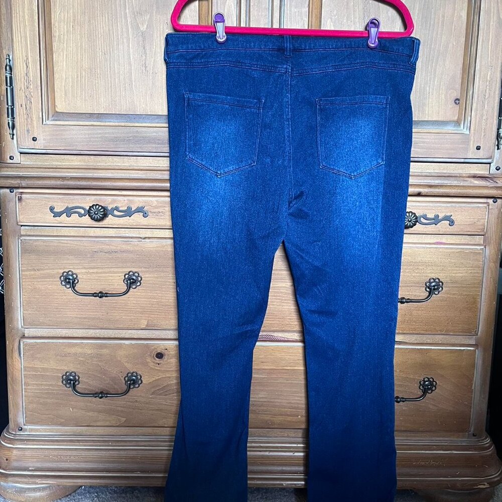 Allure by Julia Stretch‎ Denim Embellished Skinny Rhinestone Jeans - Picture 2 of 3